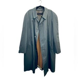 Pefri Men’s Trench Coat in Dark Navy gray with removable bodywarmer size 54, XXL